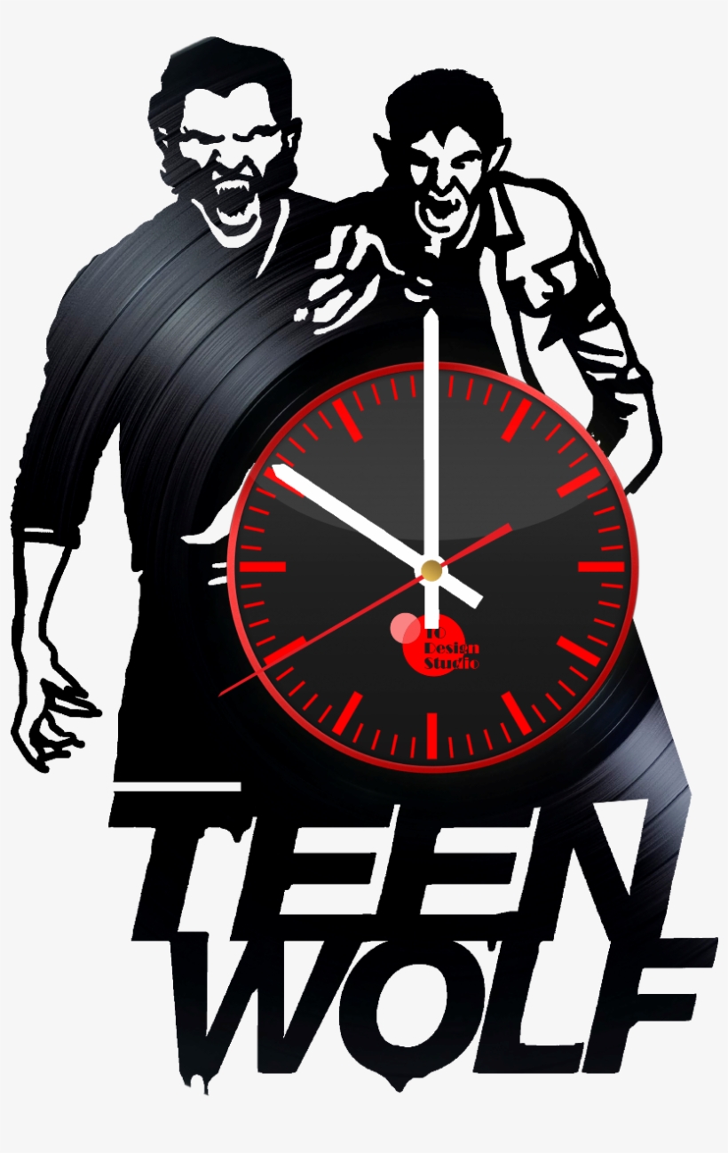 Teen Wolf Handmade Vinyl Record Wall Clock Fan Gift - Vinyl Clock Teen Wolf, transparent png