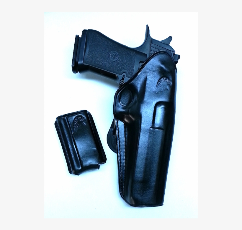 Leather Paddle Owb Holster With Extra Mag Pouch For - Leather, transparent png