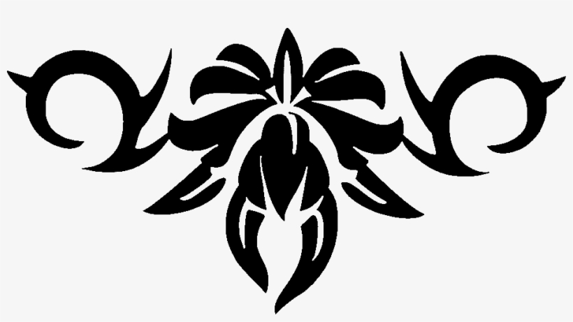 Glitter Tattoo Stencil Tribal Flower - Tribal Flower, transparent png