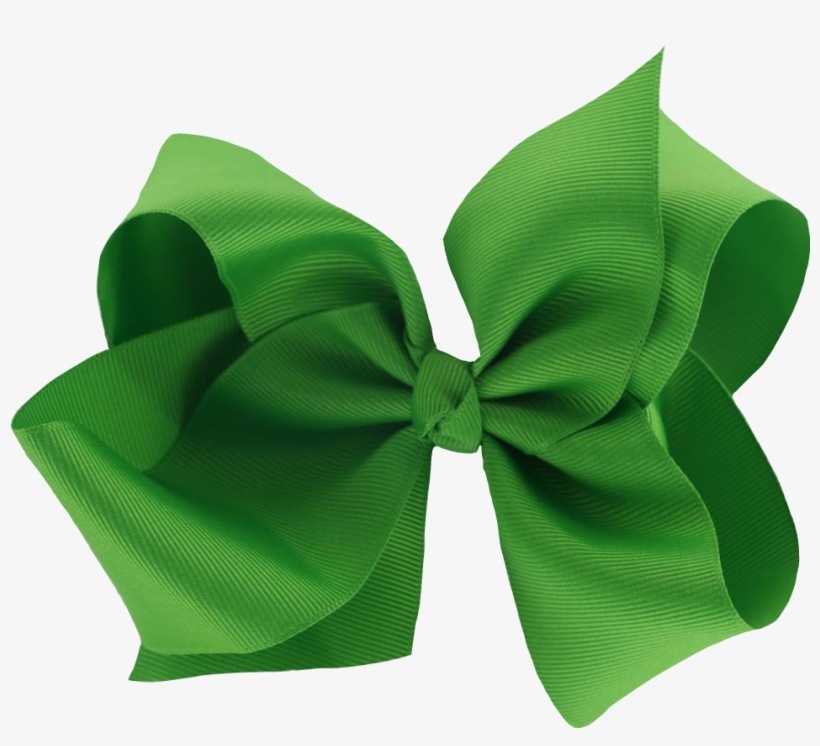 Green Ribbon Bow Hair Hairbow Scribbons - Qinghan Baby Girl Grosgrain Ribbon 6'' Large Boutique, transparent png