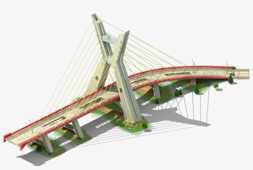 Railway Junction L1 - Fort Bridge Megapolis, transparent png