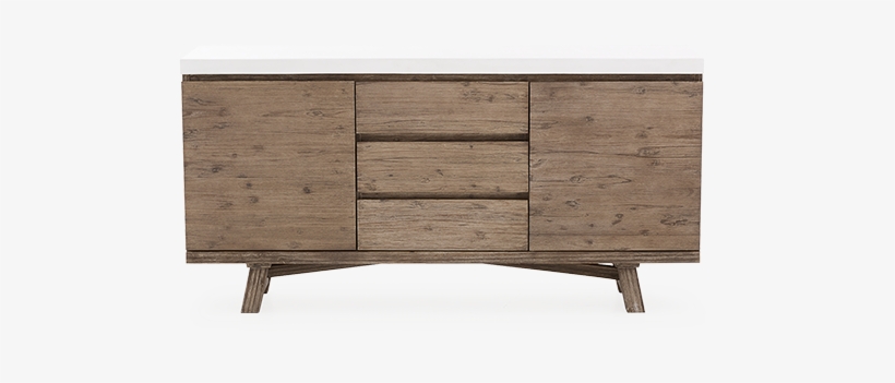 Image For Solid Acacia Buffet With White Concrete Top - Coffee Table, transparent png