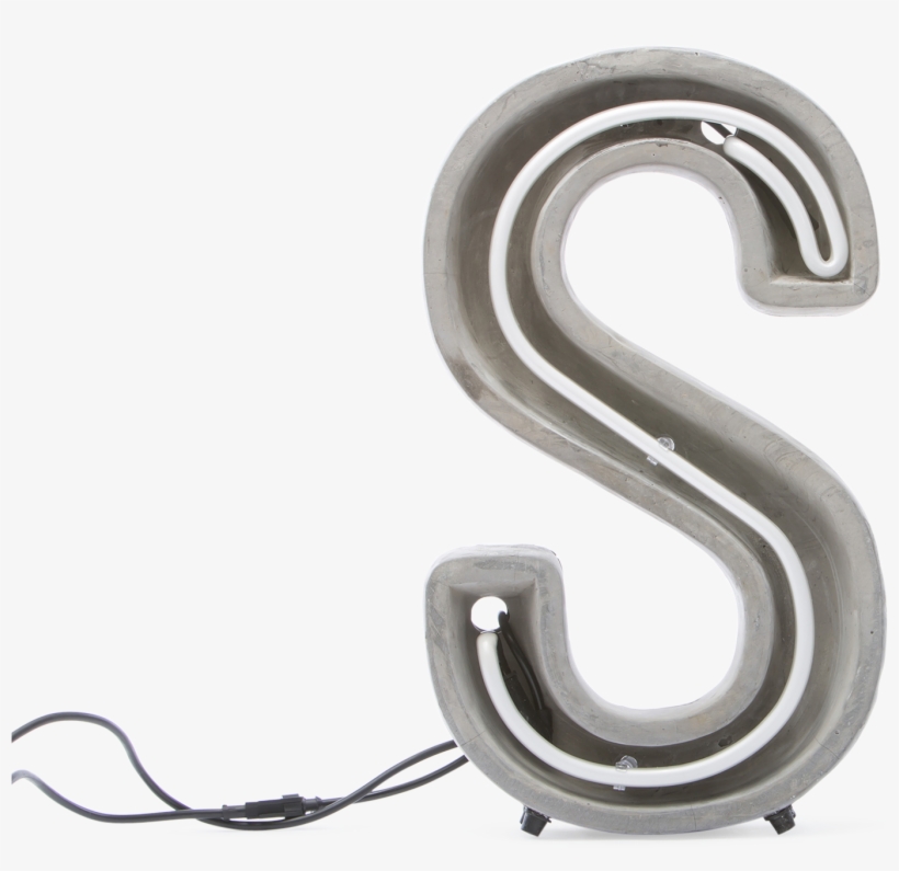 Alphacrete, Concrete Neon Light S-0 - Néon Alphacrete Table Lamp - Letter S - Indoor / Outdoor, transparent png