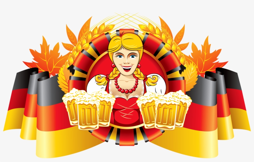 German Flag With Beer, transparent png