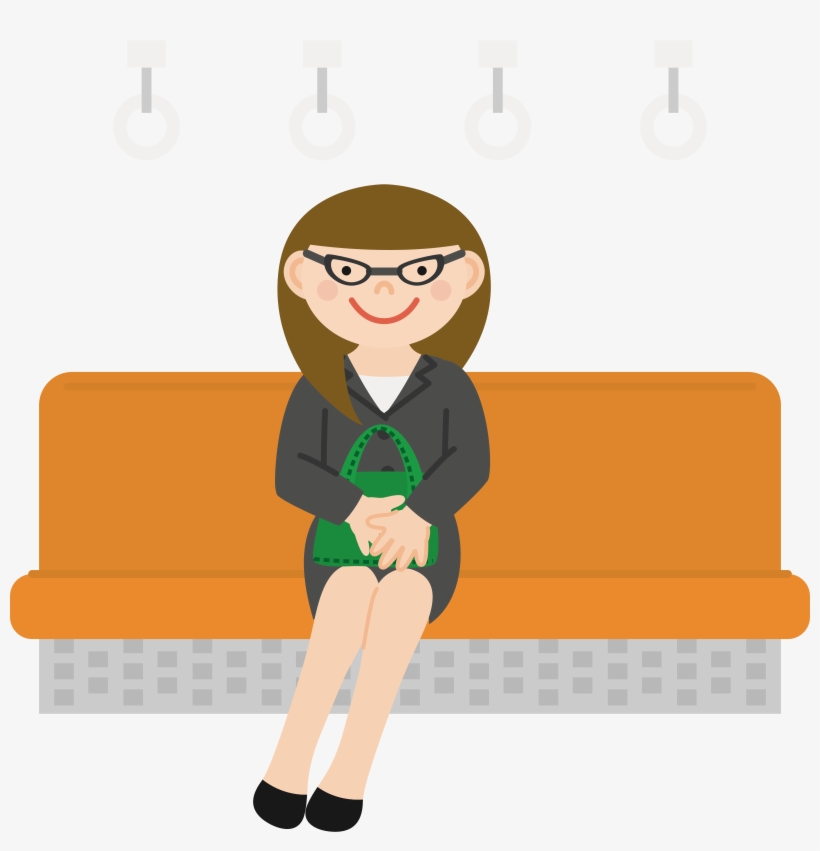 Clip Art Christmas Drawing Computer Copyright - Sitting On Subway Clipart, transparent png