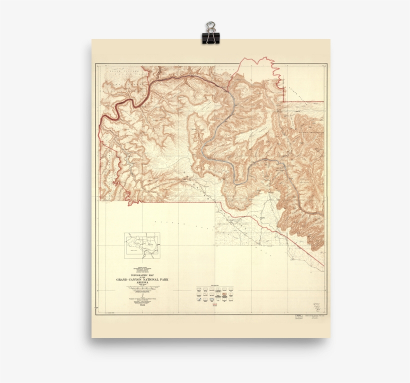 Grand Canyon National Park West End 1948 Map - Topographical Map - Grand Canyon, West Half Arizona, transparent png