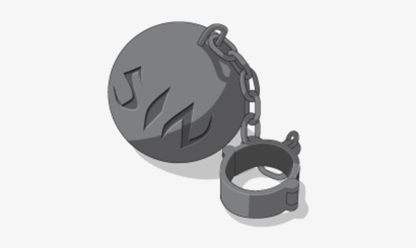 Slave Chains Png - Ball And Chain Clip Art, transparent png