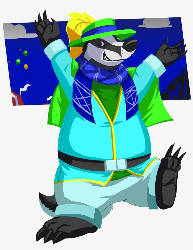 Happy Badger - Drawing, transparent png