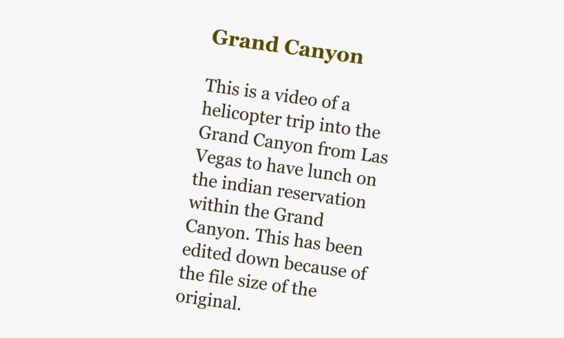 Grand Canyon This Is A Video Of A Helicopter Trip Into - Las Vegas, transparent png