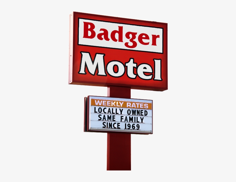 Badger Motel - Motel Sign Png, transparent png