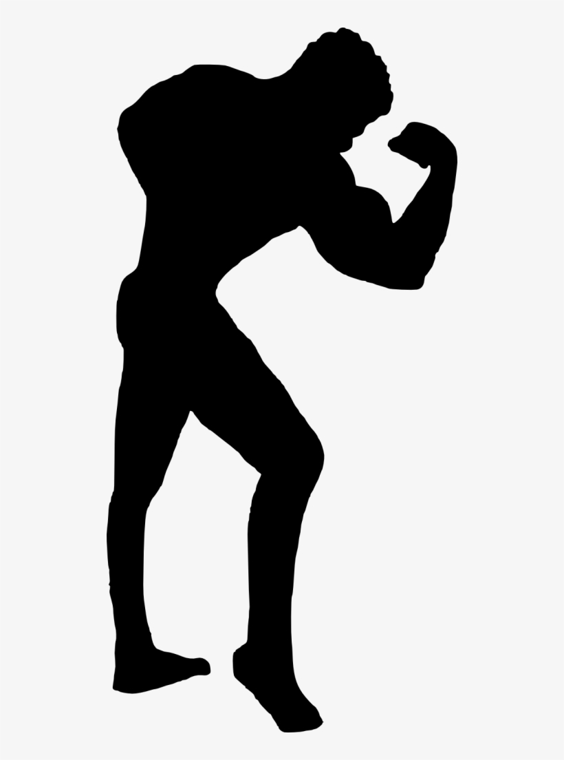Free Png Muscle Man Bodybuilder Silhouette Png Images - Muscle Silhouette Png, transparent png