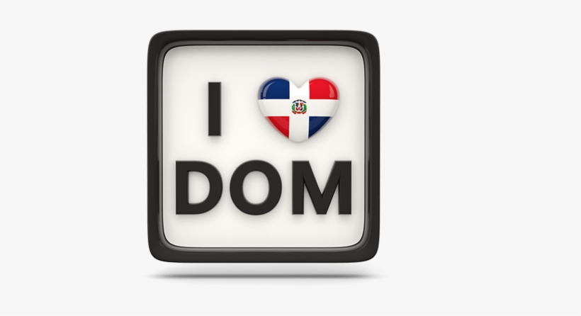 Illustration Of Flag Of Dominican Republic - Love Republica Dominicana, transparent png