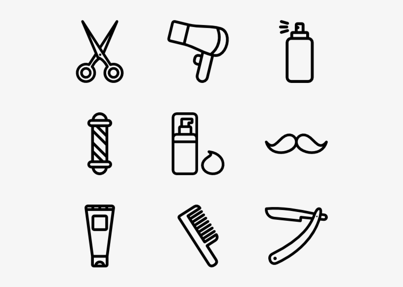Vector Composition Barber Image Download - Barber Icons, transparent png