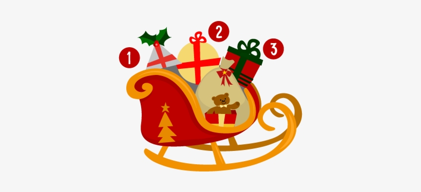 Sleigh Clipart Present - Sleigh And Presents, transparent png