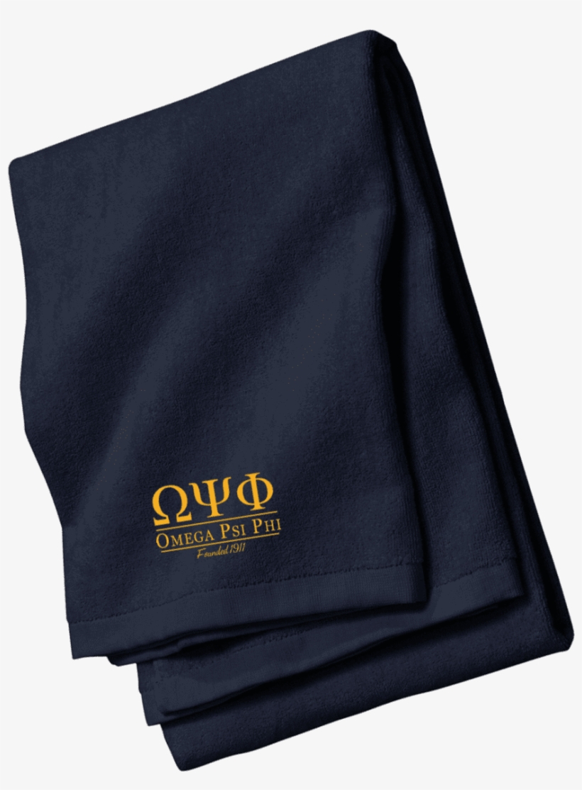 Omega Psi Phi Embroidered Beach Towel - Optimum Nutrition 30 Year Anniversary Towel Black, transparent png