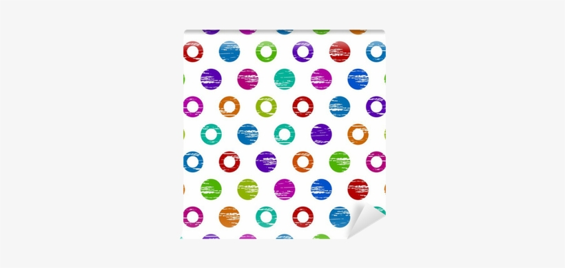 Seamless Colorful Grunge Circle Texture Background - Circle, transparent png