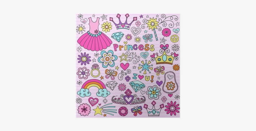 Princess Tiara Fashion Notebook Doodle Vector Icon - Kawaii Doodle Coloring Book For Girls, transparent png