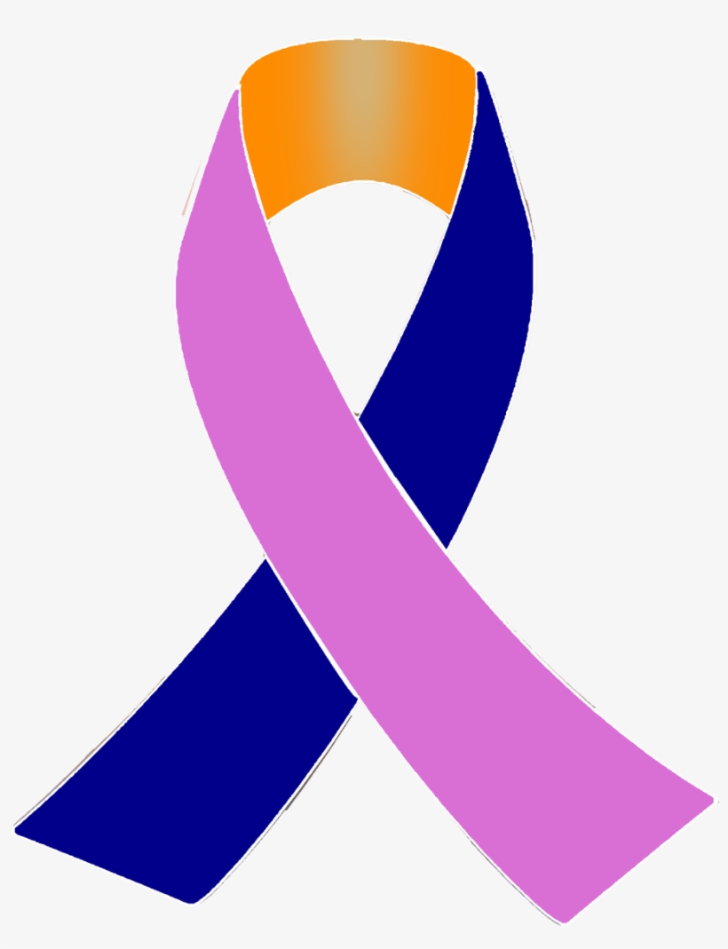 Dark Blue, Orange And Orchid Award Ribbon, transparent png