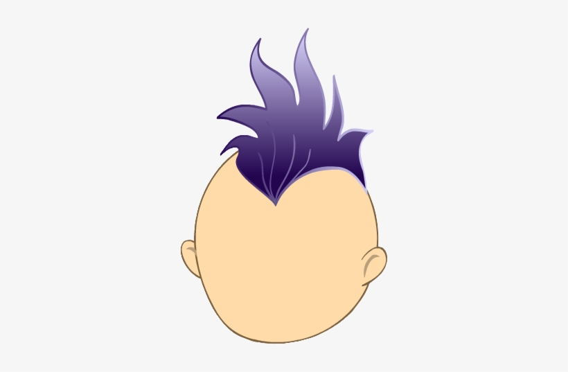 Dark Purple Mohawk - Mohawk Clipart, transparent png