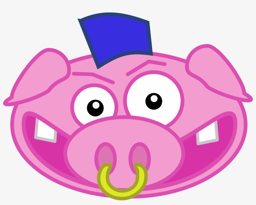 Mohawk Clipart Pig - Pig Clipart, transparent png