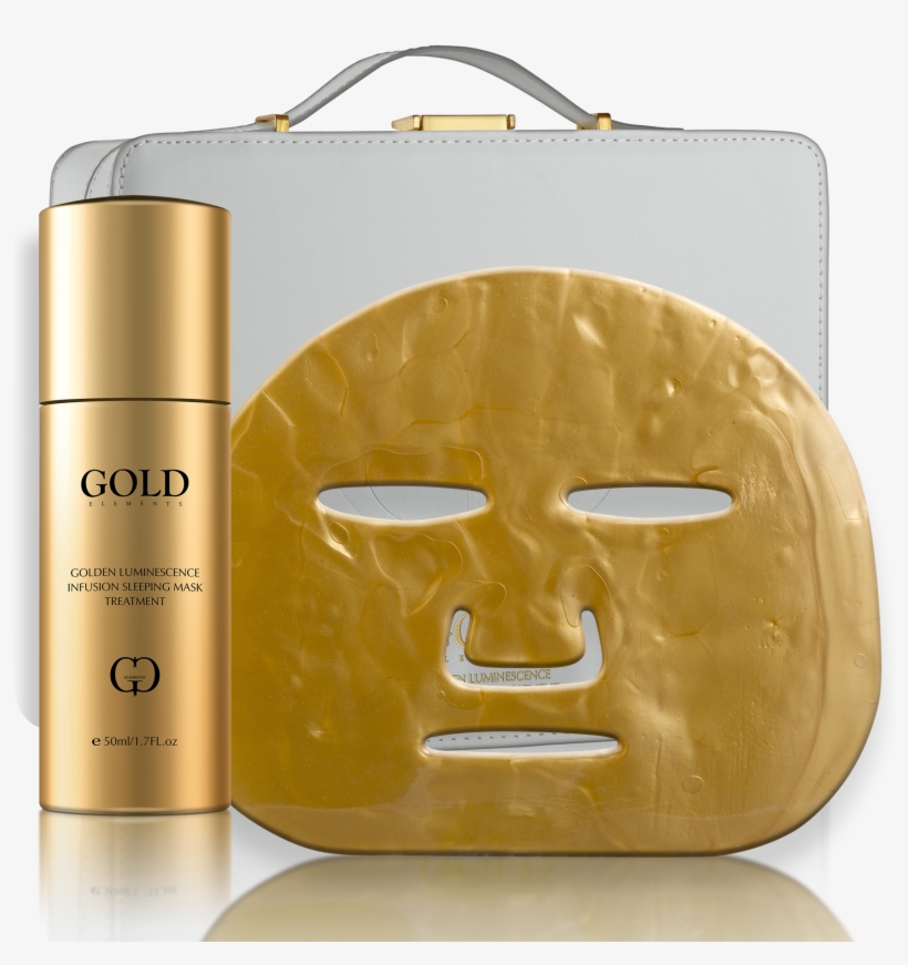 Golden Luminescence Infusion Mask, transparent png