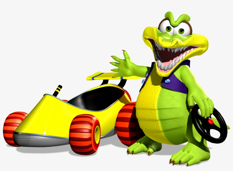 Krunch And His Car In Diddy Kong Racing Ds - Kremlings Donkey Kong, transparent png