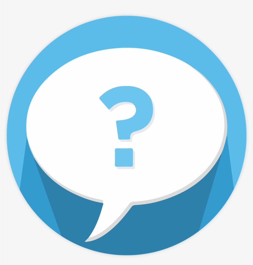 Question Mark W Blue Circle - Icone Bulle De Dialogue, transparent png