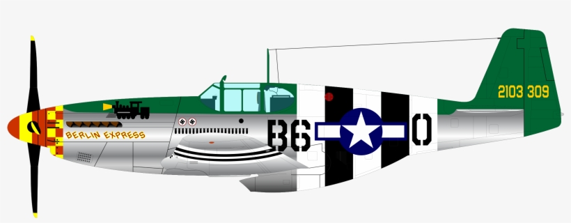 This Free Icons Png Design Of P-51b Fighter, transparent png