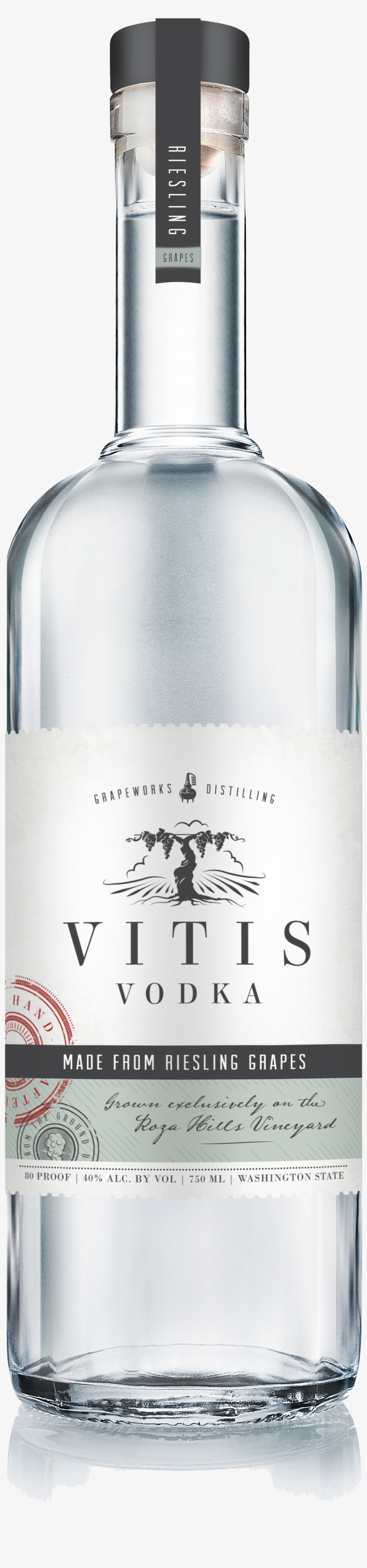 Vitis Vodka - Glass Bottle, transparent png