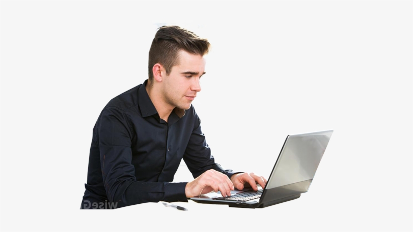 Working Man Png - Work On Laptop Png, transparent png