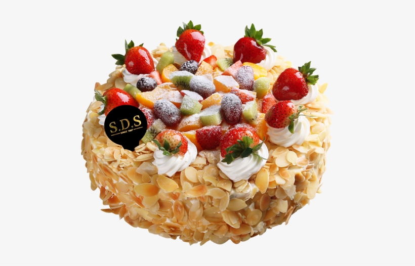 Vanilla & Pandan Sponge With Fresh Cream & Mango Peach - Stuffing, transparent png