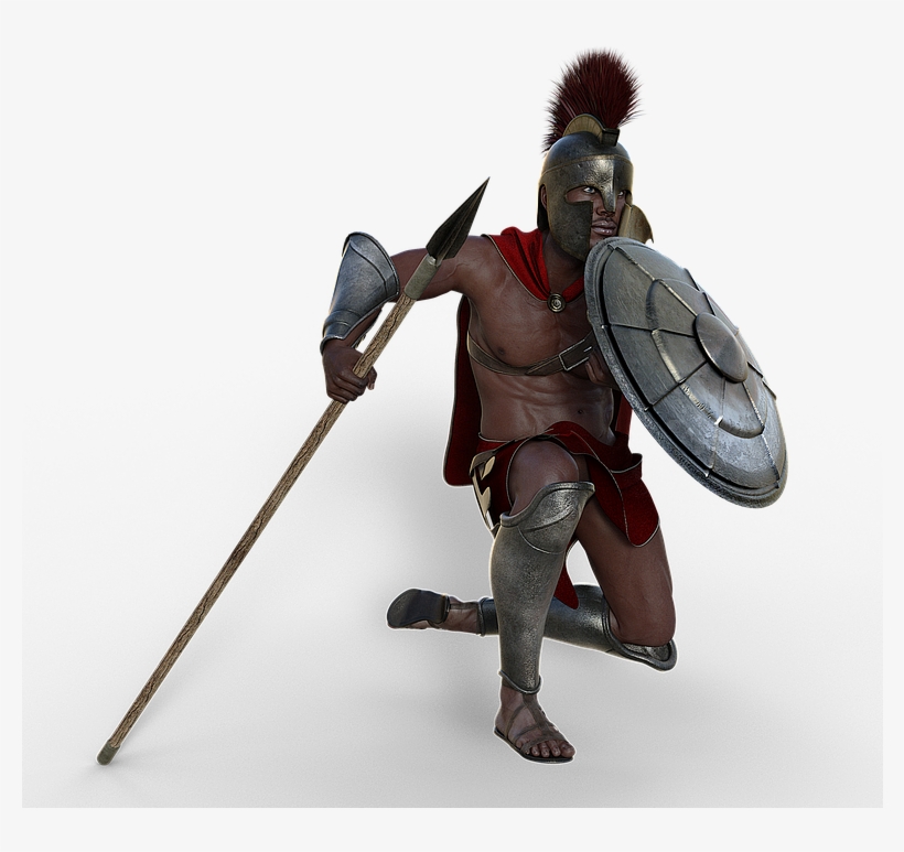 Soldier, Sparta, Antique, Man, Fighter, Warrior, Spear - Spear Fighter, transparent png