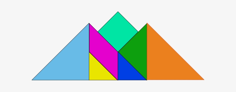 Tangram Mountains Or Pyramids - Tangram Mountain, transparent png