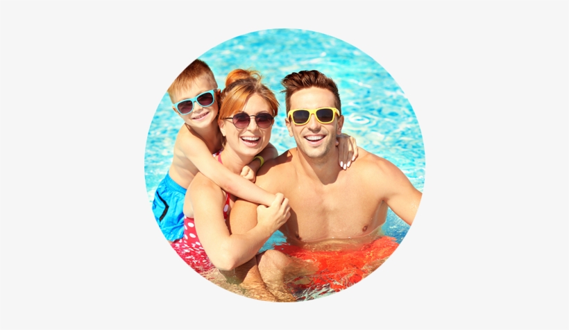 Happy Family In Swimming Pool - Family Pool Shutterstock, transparent png
