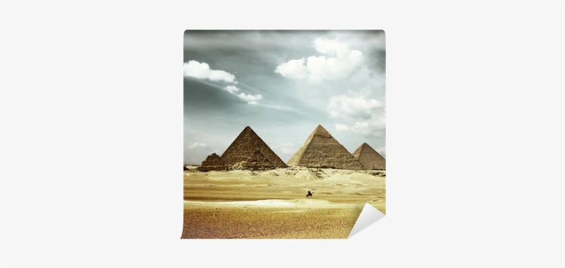 Egypt Pyramids Camel Nature 32x24 Print Poster, transparent png