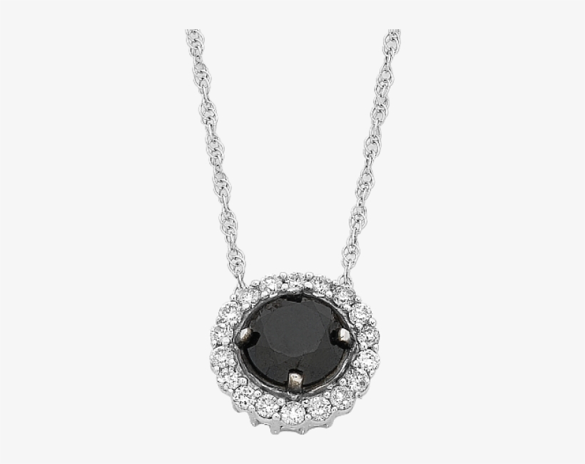 14ct White Gold Black Diamond Pendant - Salera's - Melbourne City, transparent png