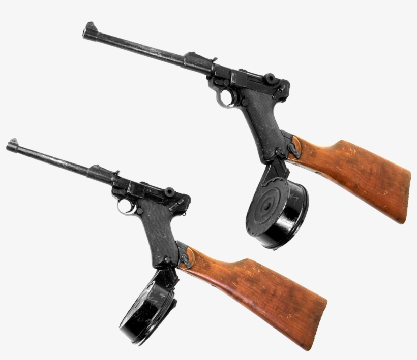 Old Tommy-guns - Automatic Luger, transparent png
