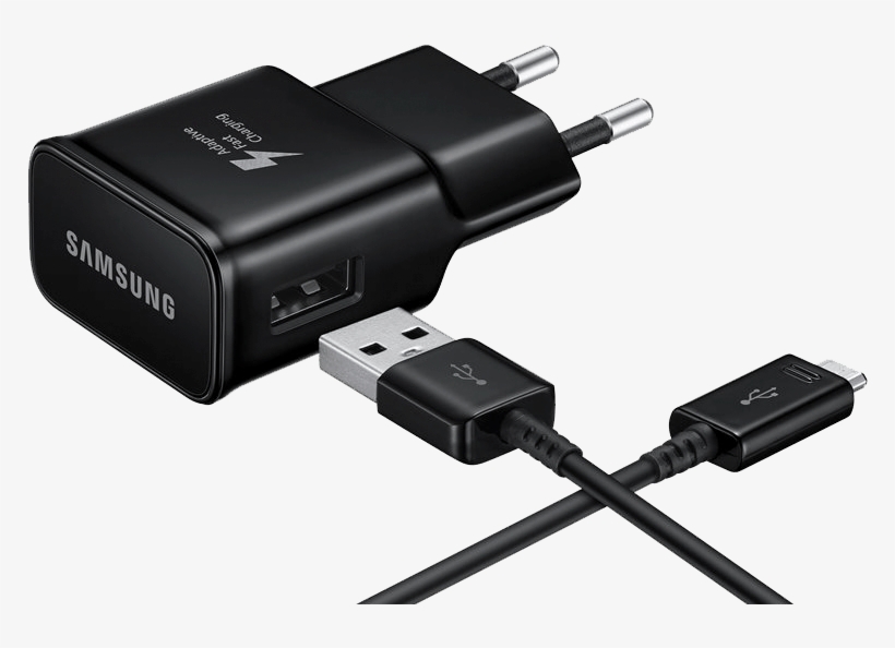 Mobile Chargers - Samsung Black Charger, transparent png