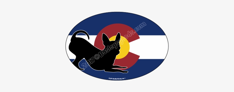 I Love My Colorado Chihuahua Dog Sticker Oval, transparent png