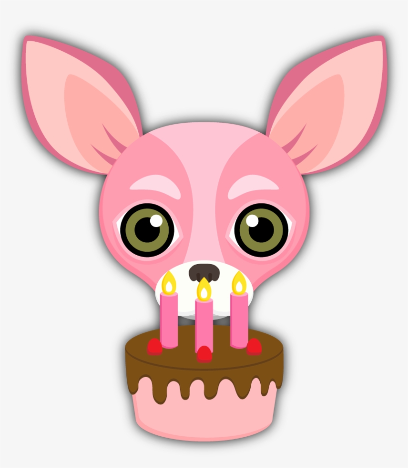Pink Valentine's Chihuahua Emoji Stickers On The App - Chihuahua Emoji, transparent png