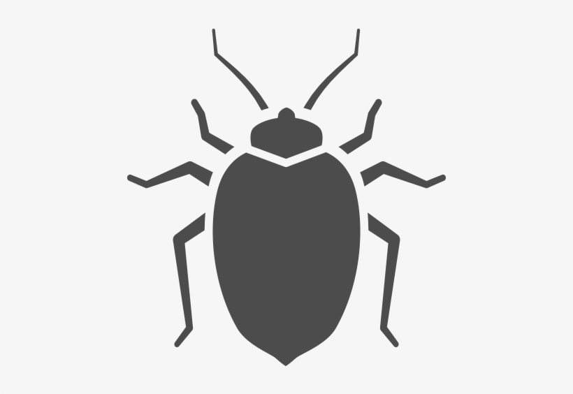 Vector Black And White Stock Beetle Clipart Halloween - Bed Bug Art, transparent png