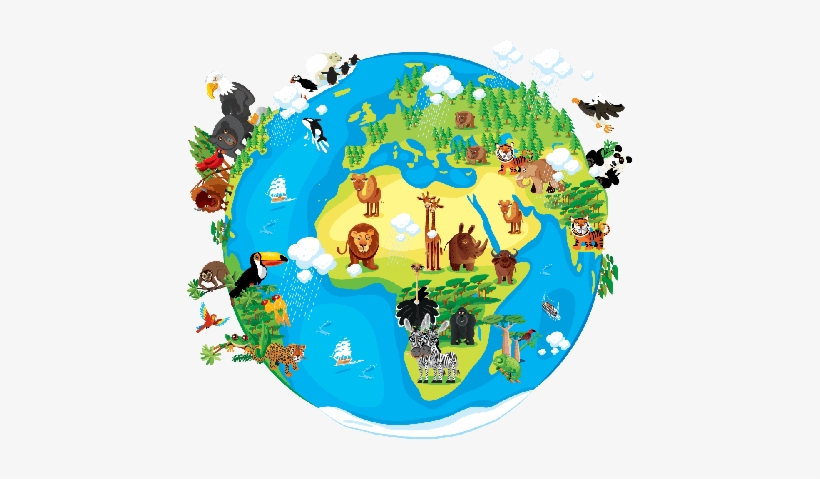 Animals Around The World Clipart, transparent png