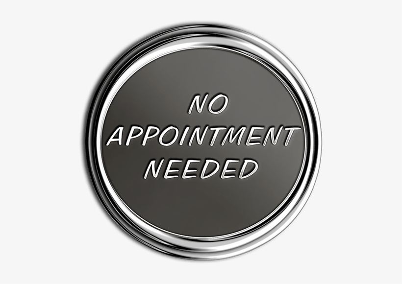 No Appointment Needed Chrome Medallion - Circle, transparent png