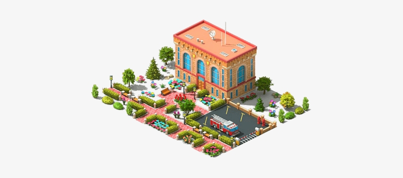 Venice Fire Station L1 - Scale Model, transparent png