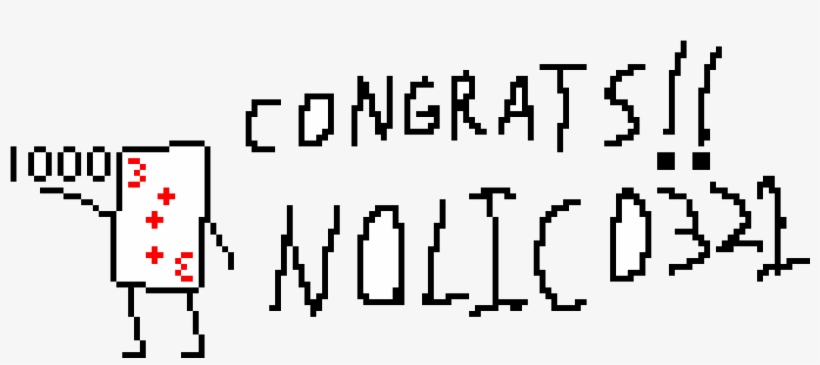 Congrats On 1k Nolic0321 - Calligraphy, transparent png