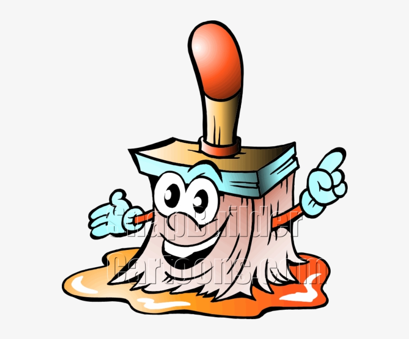 Paint Brush Face Svg Transparent - Paint Brush With Face, transparent png