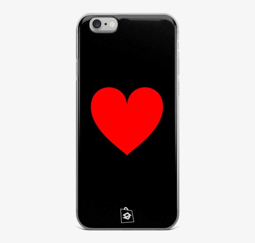 Iphone 6/6s, 6/6s Plus Case Red Heart On Black Background Iphone 6s