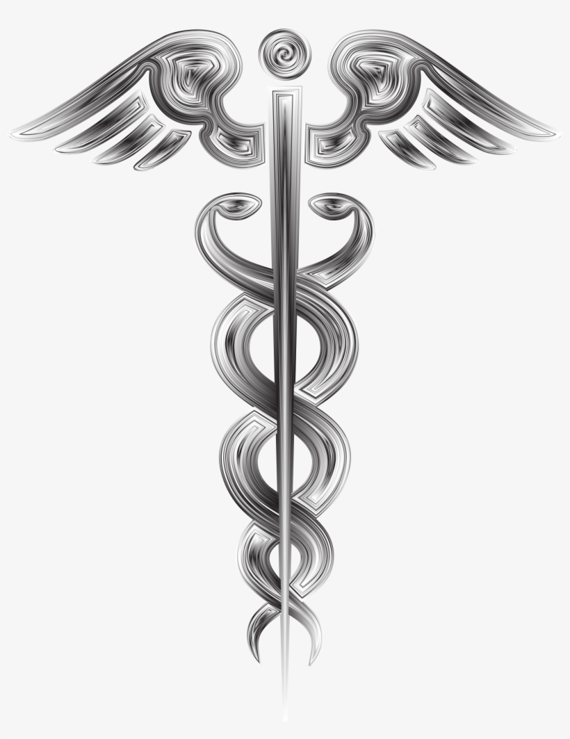 This Free Icons Png Design Of Caduceus Grayscale, transparent png