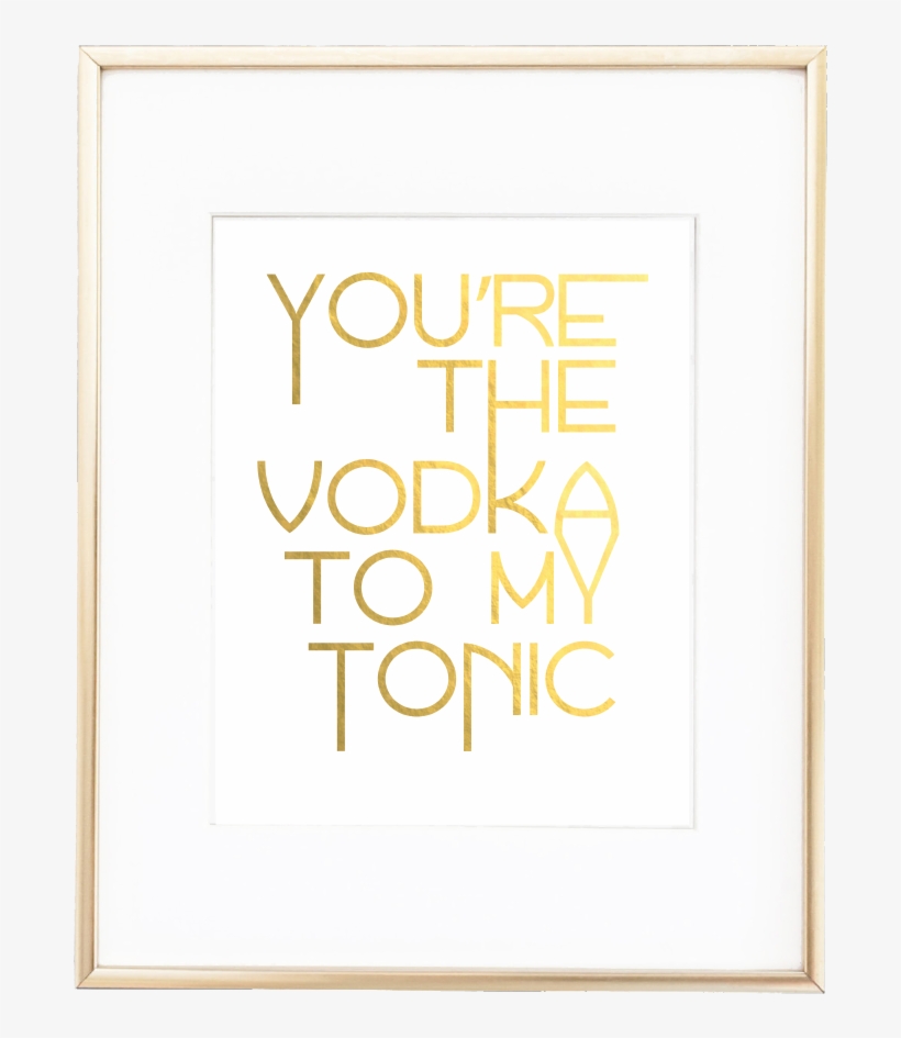 Vodka Gold Foil Print - Picture Frame, transparent png