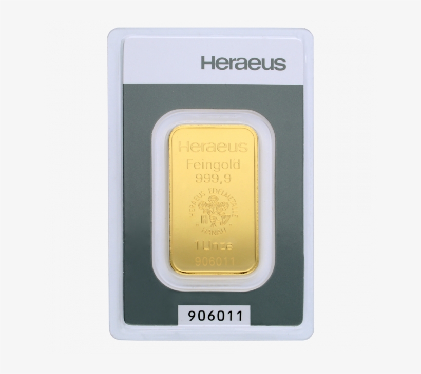 1oz Gold Bullion - Heraeus, transparent png